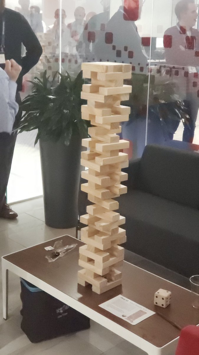 ferneau's tweet photo. @KWellington33 This went "all the way". #PerfectJenga #WeAreMarkLogic #MLTechSummit https://t.co/B8jGmxbbGD