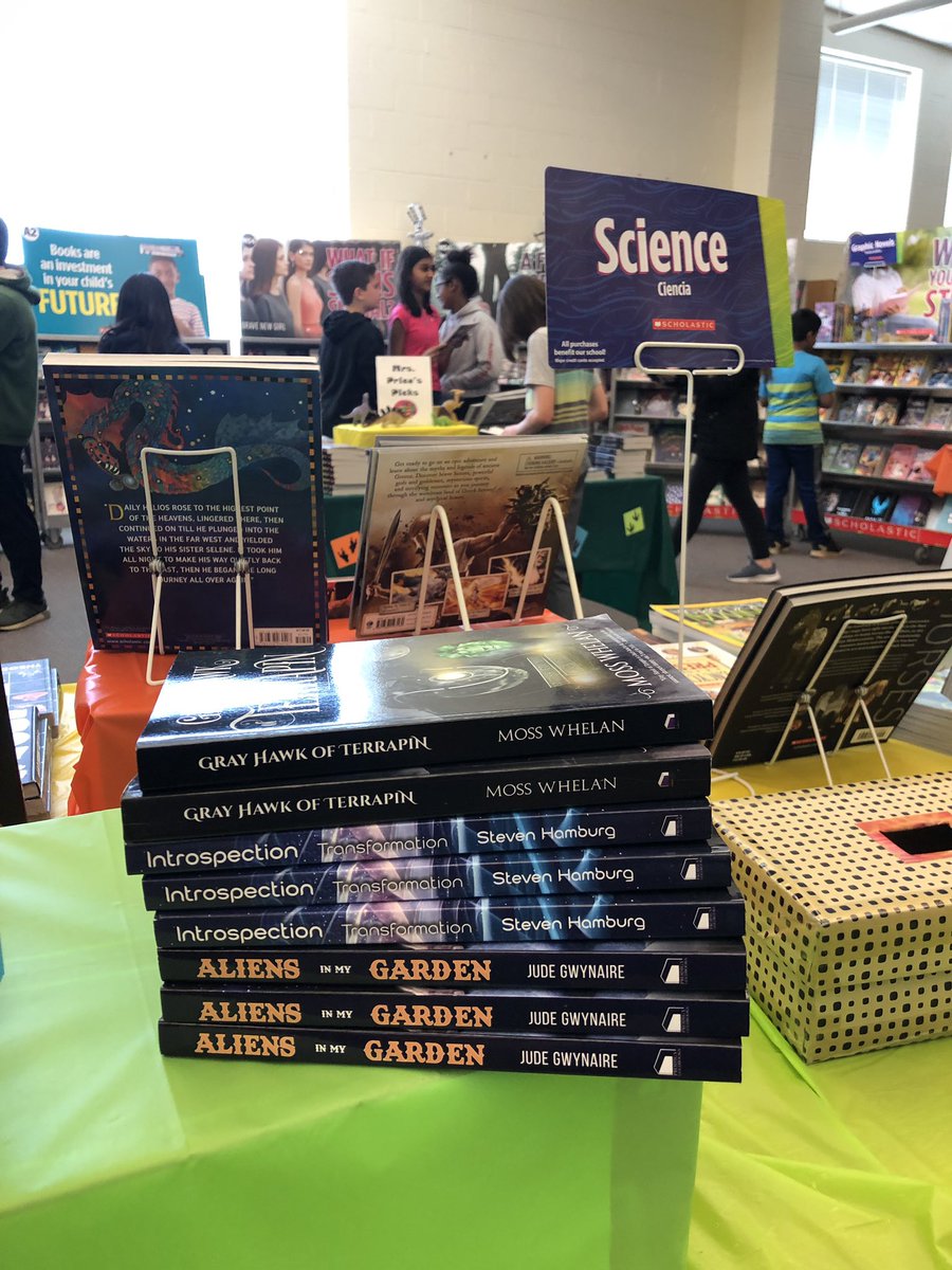 ProdigyGoldBks's tweet photo. Many thanks to COMMUNITY HOUSE MIDDLE SCHOOL for having some of the Prodigy Gold Books YA titles. This is a Honor School of Excellence year after year. Thanks #chms for being a leading educator. Book fairs are great. 📚😃🎯🇺🇸 #bookfair @judegwynaire @coachq1 @StevenHamburg2 https://t.co/Z0gLFYUMOd