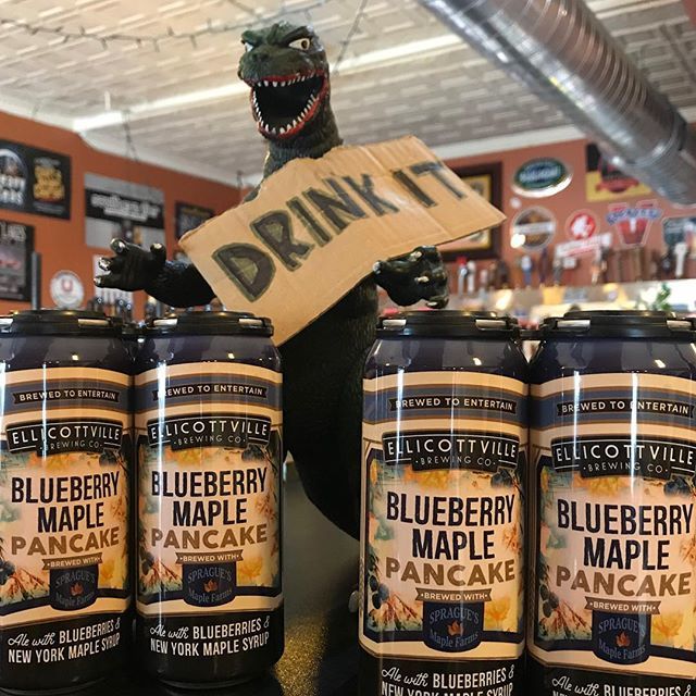 BuffaloVBM's tweet photo. Back by popular demand and just in time for #nationalpancakeday  Yes it’s a real thing.  @ellicottvillebrewing Blueberry Maple Pancake 
#itsbeer #villagebeermerchant #shopsmall #shoplocal #momnpops #buffalony https://t.co/4eHbXoqDi0 https://t.co/UZTOp9SJ43