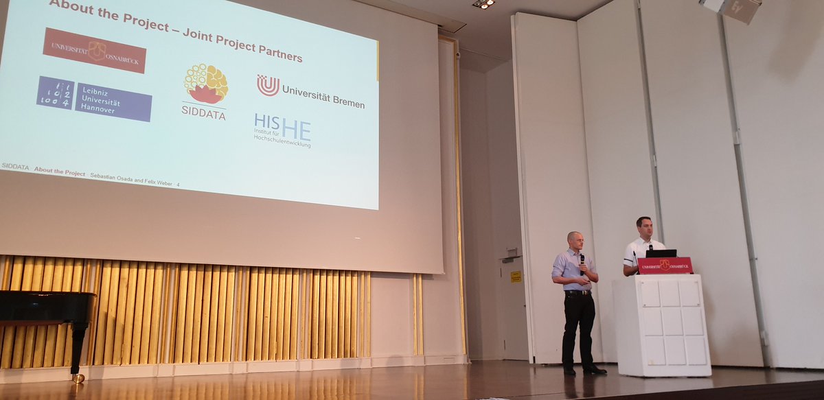 SIDDATA_de's tweet photo. Getting in touch with the #OER Community. Sebastian Osada and Felix Weber presented the #SIDDATA project at the #X5GON Workshop @UniOsnabrueck today.
https://t.co/OYokI2vI32
#Individualization
#DigitalAssistant
#DigitalLearning
#DigitaleBildung
#DigitaleTransformation https://t.co/W85QnS2K43