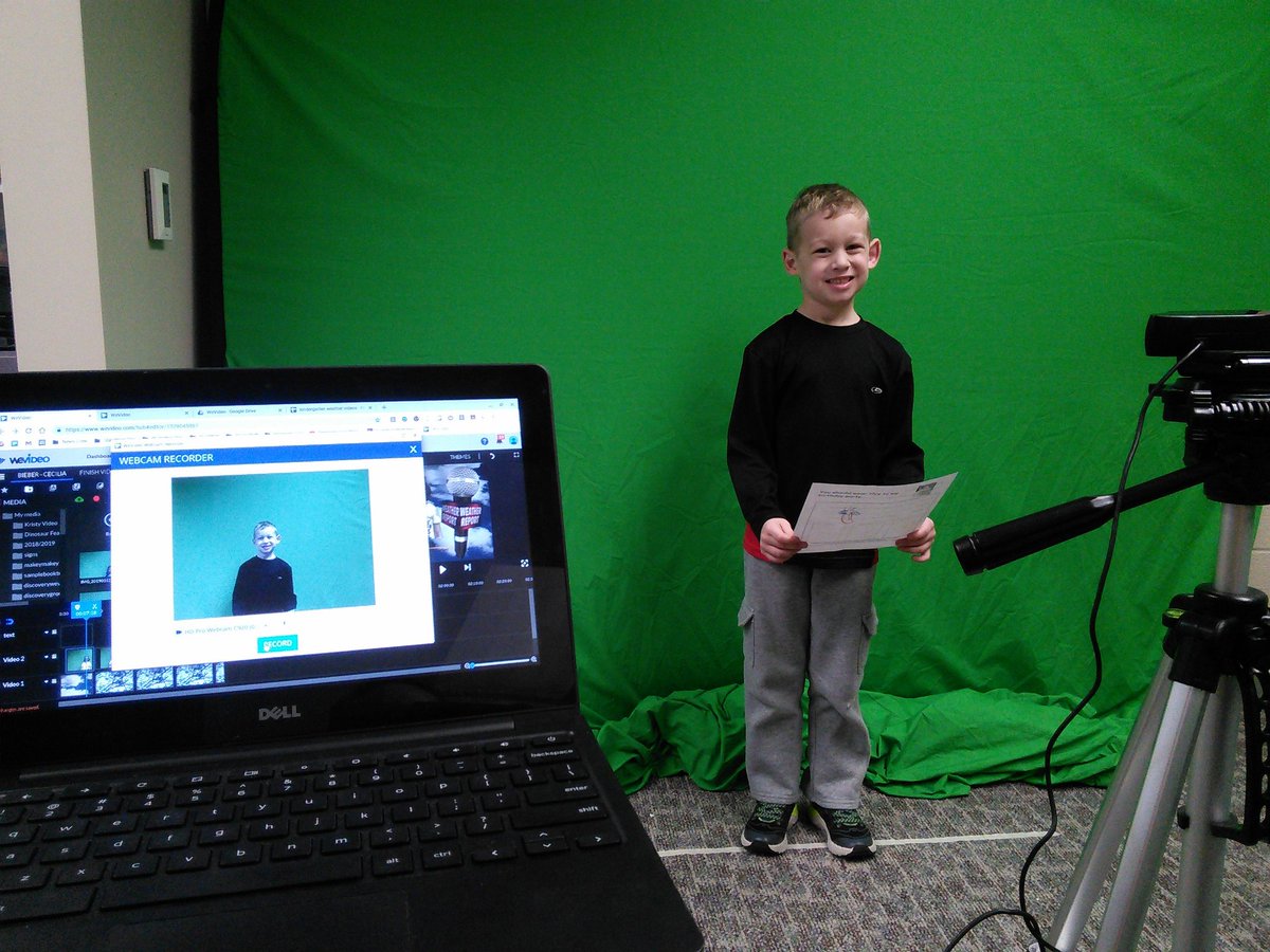 DiscoveryWH's tweet photo. Our young meteorologists from @biemad class gave weather reports using @WeVideo and loved their media files and green screen tools.  Them we shared via @ClassDojo to our families in our class and student stories!   #wilsonsd #greenscreen #Weather #discoverywsd #discoverywh https://t.co/EFIrenK8bj