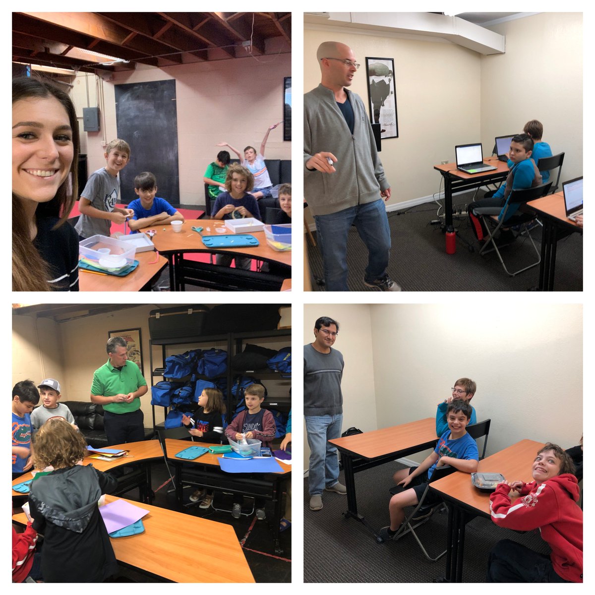thea3jgroup's tweet photo. Spring semester is cruising along so far with Random Insult Generators, Shoe Eating Claw-Bots, and masking tape - so much masking tape! #ArtfulIntelligence #payitforward #fun #functional #learning https://t.co/4j2SPAAlZE
