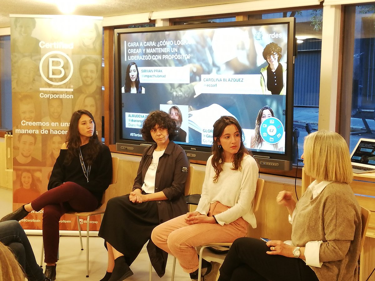 B Tardes del <a href="/ImpactHubMAD/">Impact Hub Madrid</a> ¿Cómo lograr crear y mantener un liderazgo con propósito? Escuchando las experiencias de <a href="/ecoalf/">ECOALF</a> <a href="/HemperHandmade/">Hemper Handmade</a> y moderado por <a href="/diarioresponsab/">Diario Responsable</a> con <a href="/AlmudenaDiez/">Almudena Díez</a> al mando 💪 #BTardes #proposito #BCorp