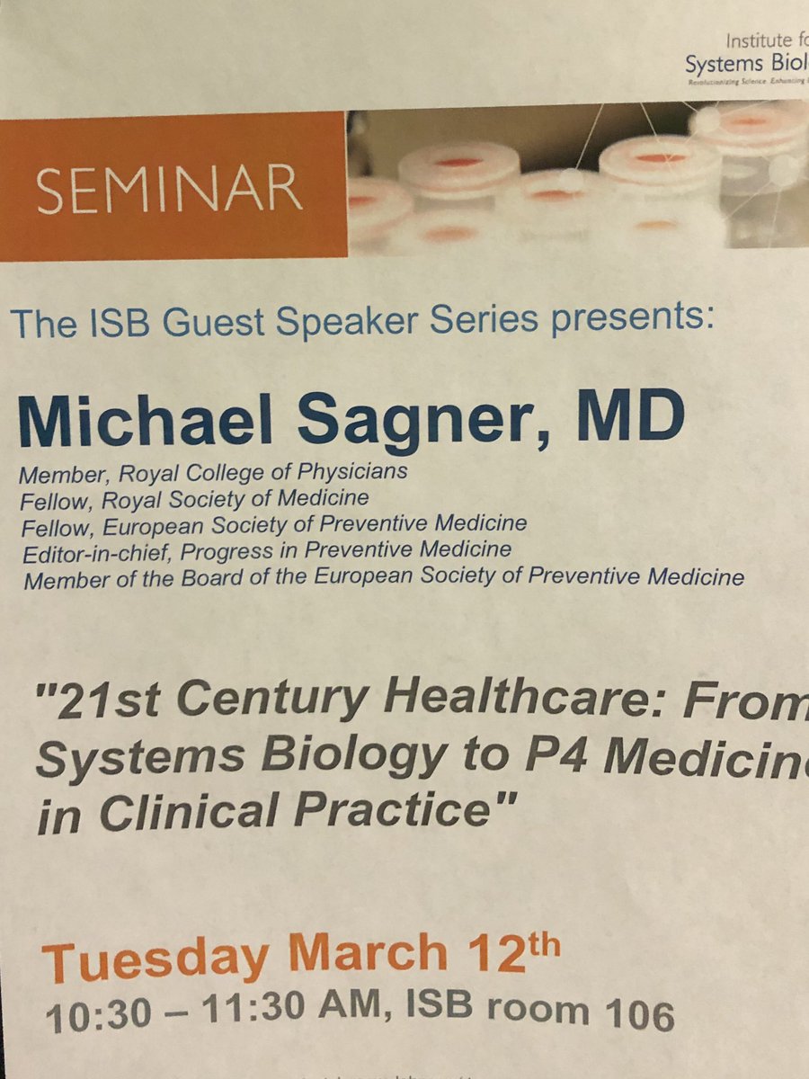 @ISBUSA is honored to have @MichaelSagnerMD present a guest lecture. #p4medicine #scientificwellness #21stcenturymedicine