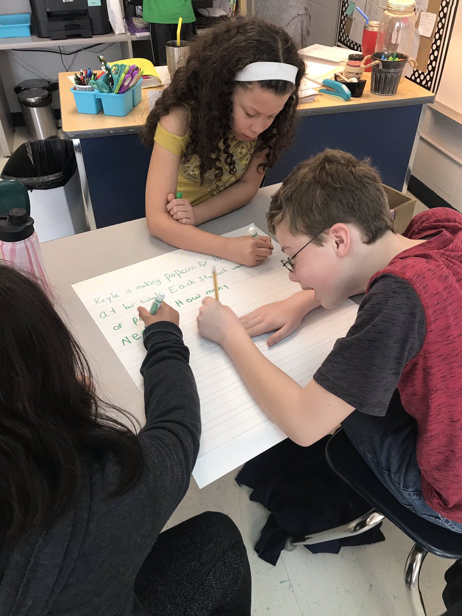 MissYork1st's tweet photo. Students taught the class today as we learn how to multiply a whole number by a mixed number #thestudentbecametheteacher #GVESPride https://t.co/TDc8sT0i6o