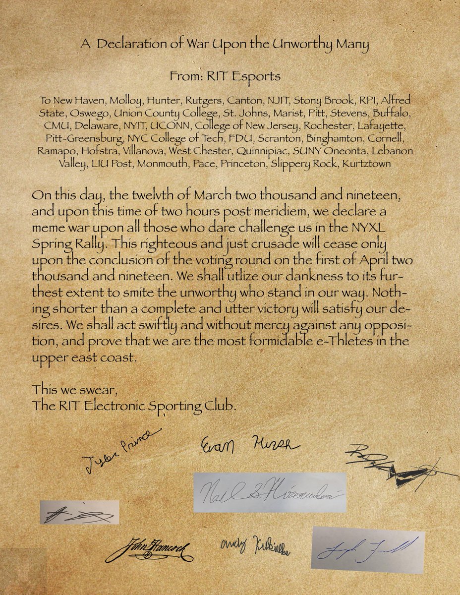 ritesports's tweet image. @RutgersEsports @MolloyEsports @EsportsCanton @NJITesports @SBUEsports @Charger_eSports @NYIT_Esports @StJohnsEsports @ubuffesports @TCNJeSports @AlfredStEsports @StevensEsports  @NYXL 

#SpringRally #RallytoRIT #roaRITup

springrally.nyxl.gg/rit