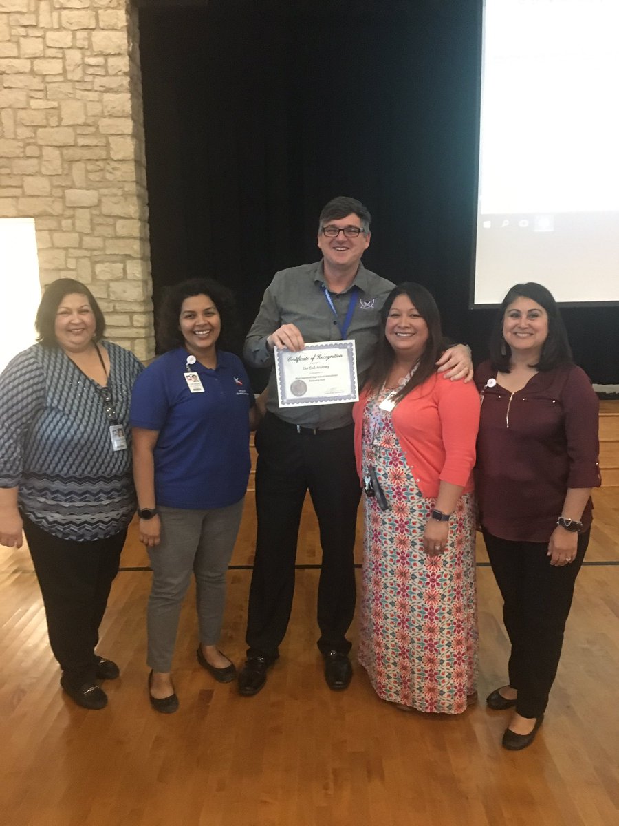 Proud of Live Oak Principal Doug Agnew, staff, and students for having the highest increase in attendance for the month of February! #betterthanIdeserve #HaysCISDPrideBeginswithYou  #100PercentHaysCISD