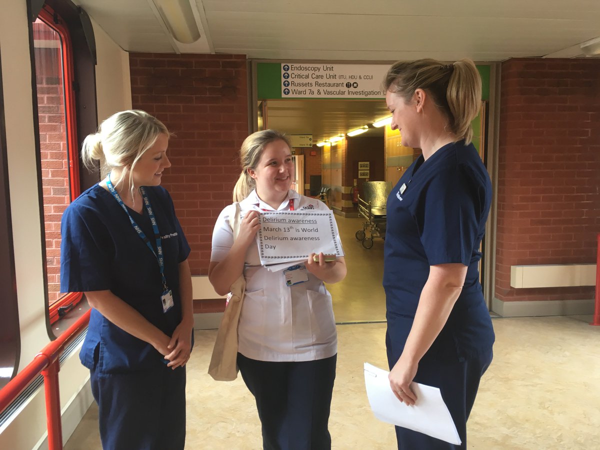 MelPinnington's tweet photo. Delirium awareness @SONHStrust one of our walkabouts with sweets and questions and word searches #studenteducators ! https://t.co/kZZPWRec53