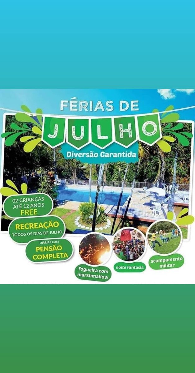 Hotel La Bella Toscana, reserve suas férias em março e pague em até 5 parcelas sem juros. 
2 crianças até 12 anos não pagam.
Pensão completa, chá da tarde com bolinho de chuva e sonhos, recreação com Tio Dadá e sua turma.
labellatoscana.com.br
Whatsapp 19-9.9652.9003