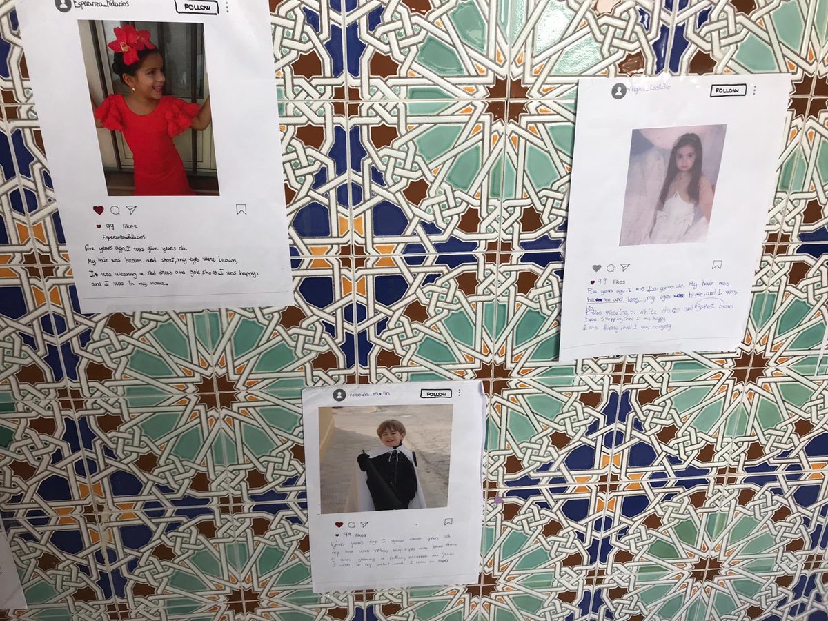 FMAutrera's tweet photo. #fiveyearschallenge es un proyecto de 5 EP para aprender el verbo “to be” en pasado y las descripciones. ¡Hemos hecho nuestro propio Instagram! https://t.co/1P5Fx3W74w