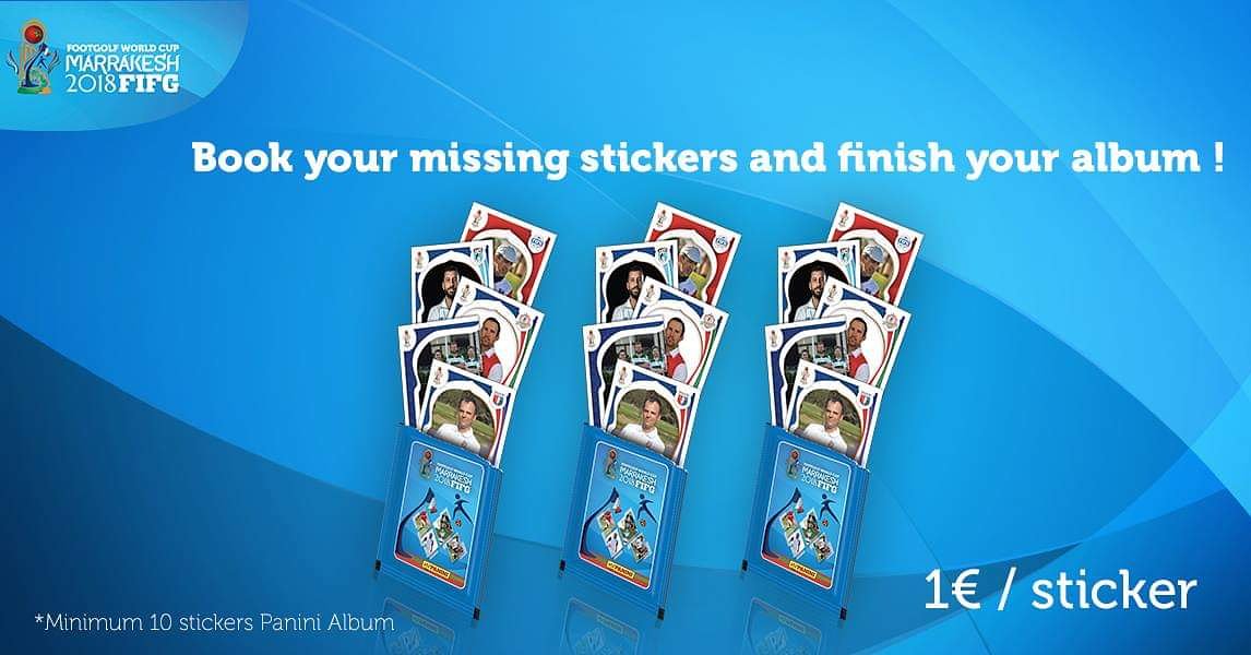 #Panini #FIFGFootGolfWorldCup
You 've still have some teams incompleted in your FIFG FootGolf World Cup Panini Album
Select your missing stickers for only 1 € / sticker 
>>> Special offer here : shop.fifgfootgolfworldcup.com/panini/79-sele…
#Promotion #EspritFootGolf #FootGolf