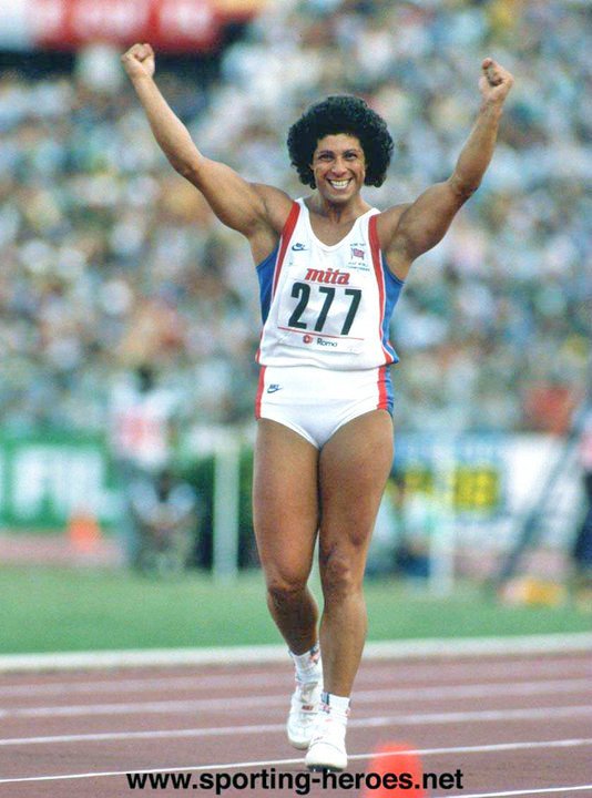 At 11 years old, Fatima Whitbread picked up a javelin. 14 years on, at the 1986 European Championship, she broke the female world record (77.44m) and won gold. A year later, she was the World Champion. 1/