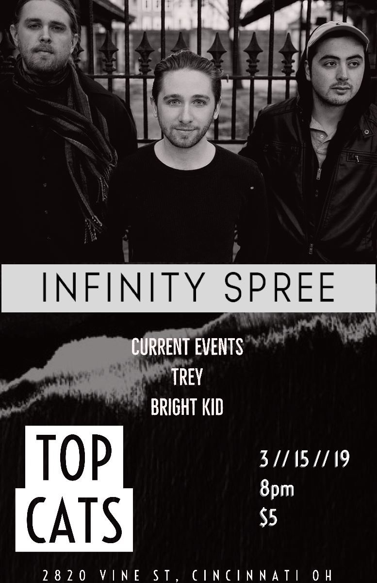 InfinitySpreeOH's tweet photo. Catch us at Top Cats in Cincinnati, This Friday! https://t.co/bSTesuHpAh