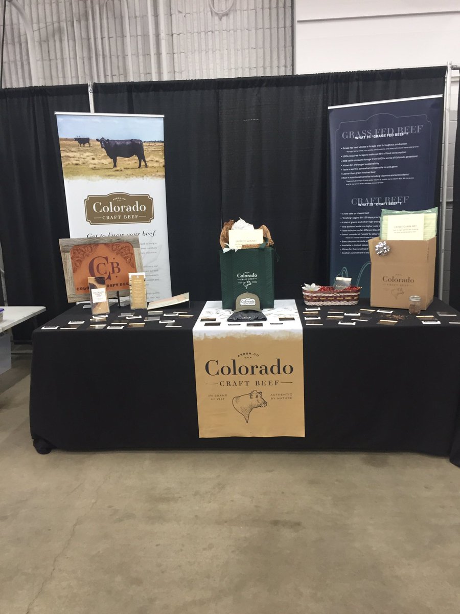 colocraftbeef's tweet photo. All set up and ready to go @EatDenverCO Eat #Colorado Food Show! 

Stop by booth 106 for a chance to win Colorado #craftbeef https://t.co/Y3F2b94nJC