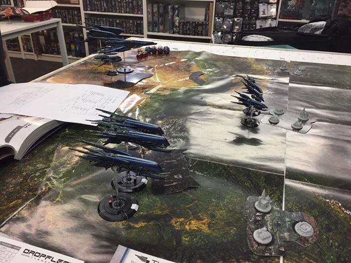 MightyLGames's tweet image. Dropfleet Commander being played in store for the first time today

#Dropfleet #dropfleetCommander #bridlington #flgs #tabletop #tabletopGames #gaming