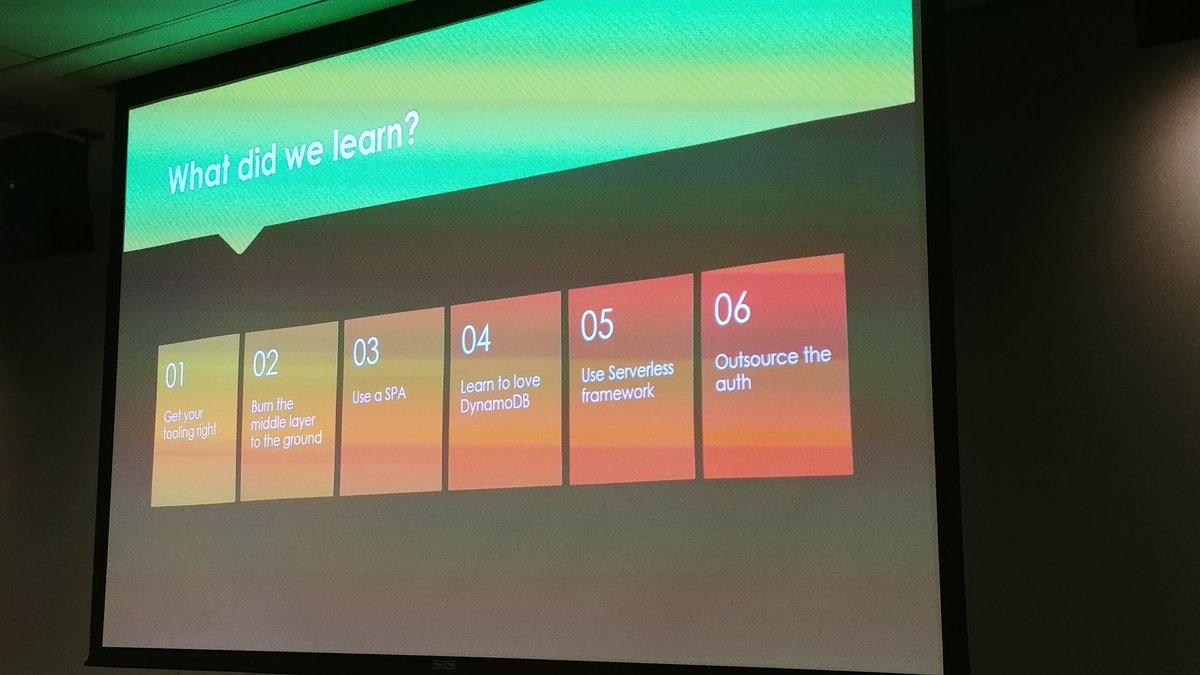 <a href="/ben11kehoe/">Ben Kehoe</a> and <a href="/jbesw/">jbesw</a> both agree: outsource your Auth! <a href="/ServerlessBOS/">ServerlessDays Boston</a> #serverless #ServerlessDays #ServerlessDaysBOS