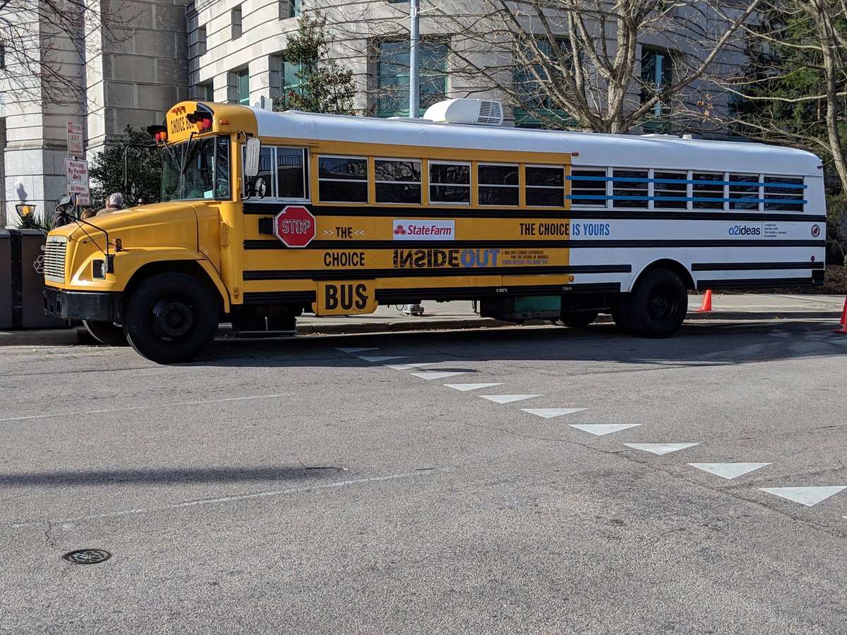 mattiecstewart's tweet photo. What an amazing day for the #ChoiceBus in #Raleigh, #NorthCarolina at the General Assembly. We were able to showcase to various state representatives and members of media what the @mattiecstewart Foundation is all about. Thanks to @StateFarm @cisnc & @SF_KimConyers for having us. https://t.co/M8i4Pxx8ix
