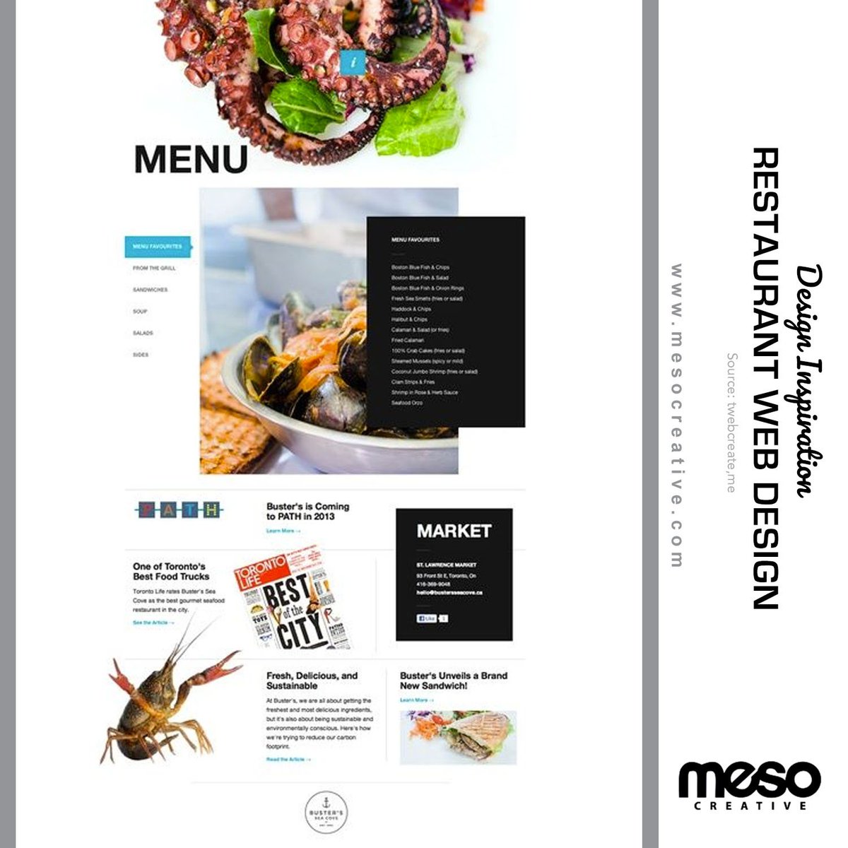 Web Design Inspiration for RESTAURANT
#mesocreative #website #webdesign #web #design #socialmedia #webpage #restaurantwebdesign #affordablewebdesign #australia #businessinaustralia #webdesigner #iloveaustralia #ilovesydney #iloveNSW #NewSouthWales