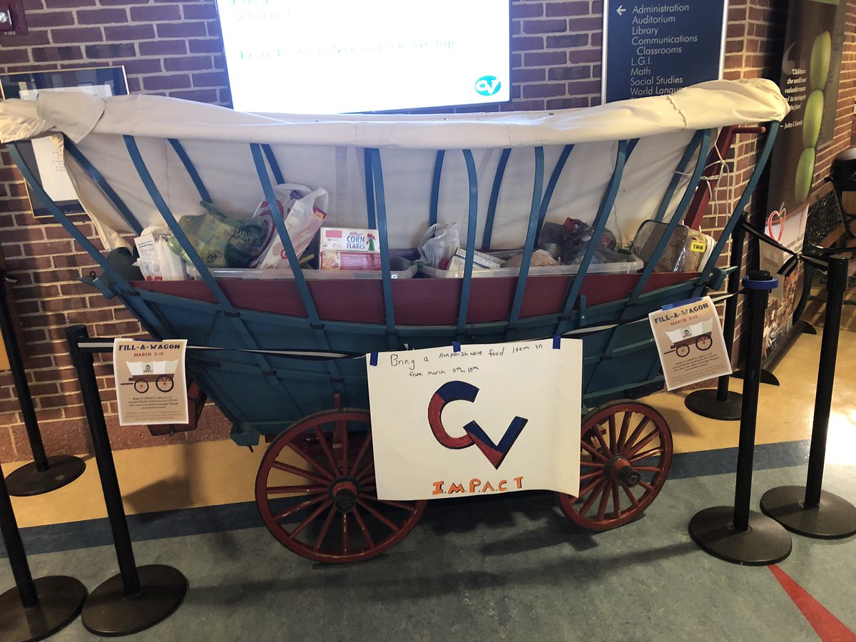 CVHSBuckskins's tweet photo. We are halfway there! Keep bringing non-perishables to donate all week. @CVBuckskins @FritzElementary @SmoketownElem @LeolaElementary @BrownstownElem @CVSpecialEdu @GHMSBuckskins https://t.co/lMGU9oDhqA