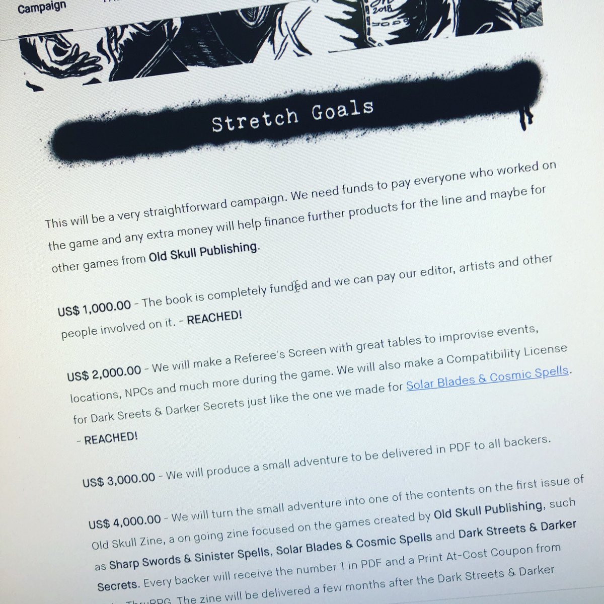 diogo_oldskull's tweet photo. First Stretch Goals reached! #DarkStreetsAndDarkerSecrets is on a roll! We are going to have a #RefereeScreen and a #CompatibilityLicense for DS&DS!
https://t.co/bYYtLpATJn https://t.co/6ToD8tGkMc