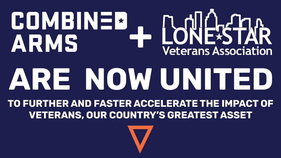 LoneStarVets's tweet photo. It's been 10 years since LSVA was founded, and in this next 10, we're ready to do so much more. Today, we’re announcing that @LoneStarVets is merging with @CombinedArmsTX, a leader in the veteran services organization landscape. 
https://t.co/3vmidCTgdp https://t.co/dndqSWGmo4