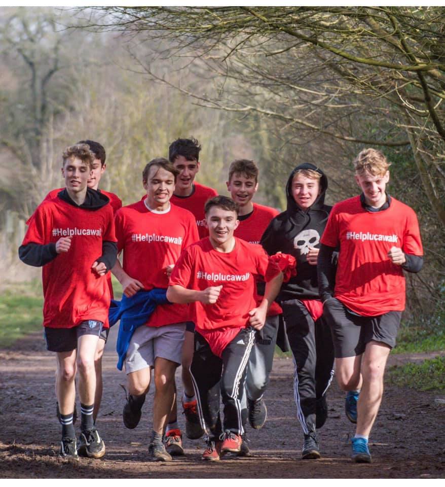 RailtonTeresa's tweet photo. Your son will never walk with his own legs they said, to which we replied, that's okay he will run one day instead. @helplucawalk Bath 5k run with the inspired red pants by @MrNickKnowles https://t.co/nQVIzFbAKN