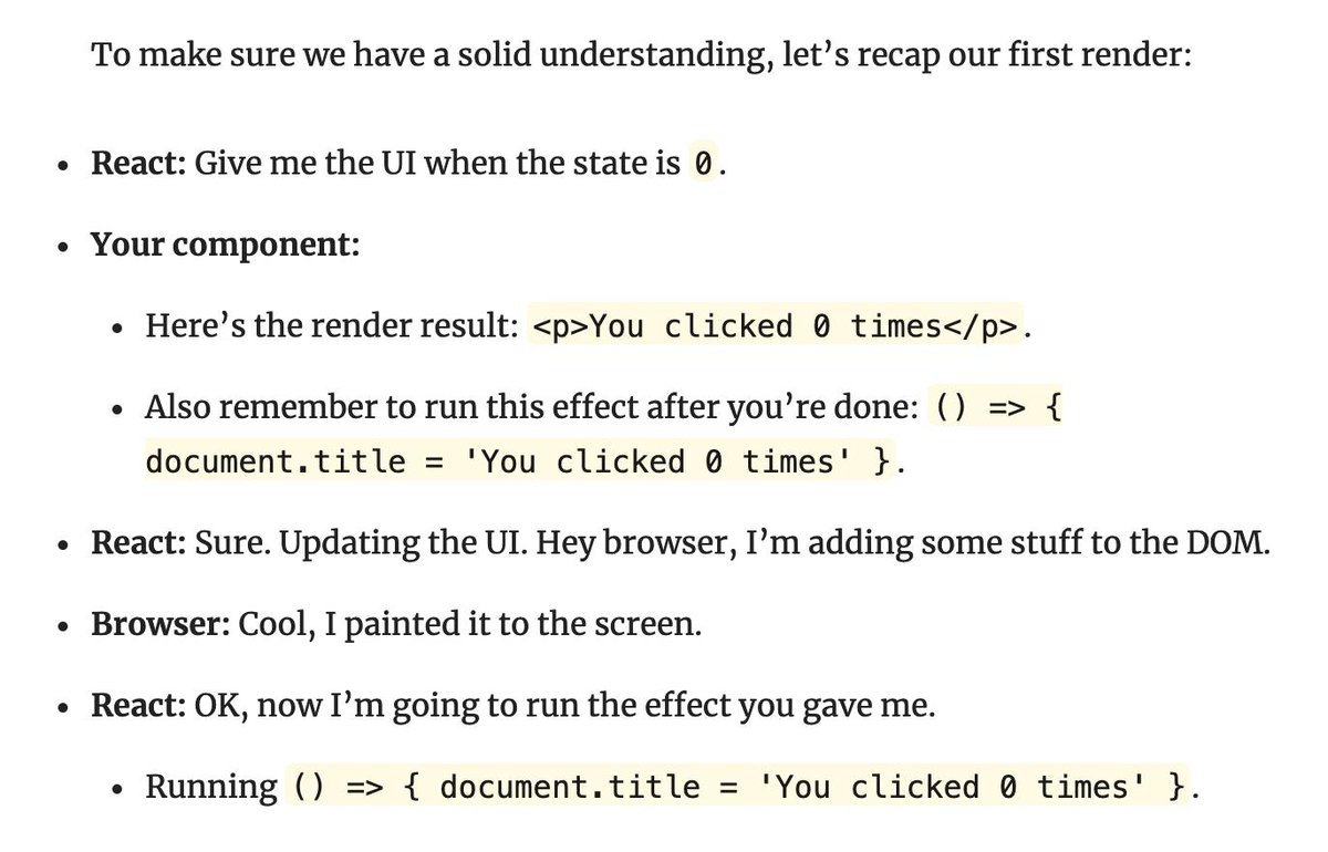 Lovely friendly technical writing in "A Complete Guide To (React) useEffect"

overreacted.io/a-complete-gui…