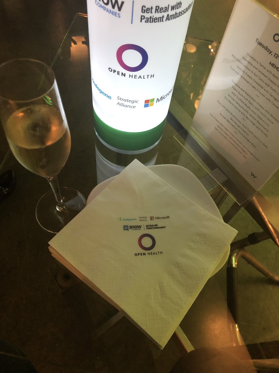 OPENHealth's tweet photo. We’ve even got our own napkins #e4pbarca @OPENHealthPBC  @openvieRWE https://t.co/lBsBLn2bXM