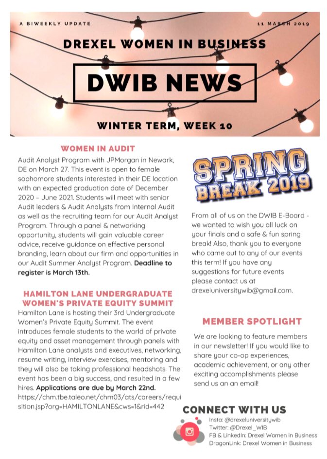 Drexel Women in Business tweet media