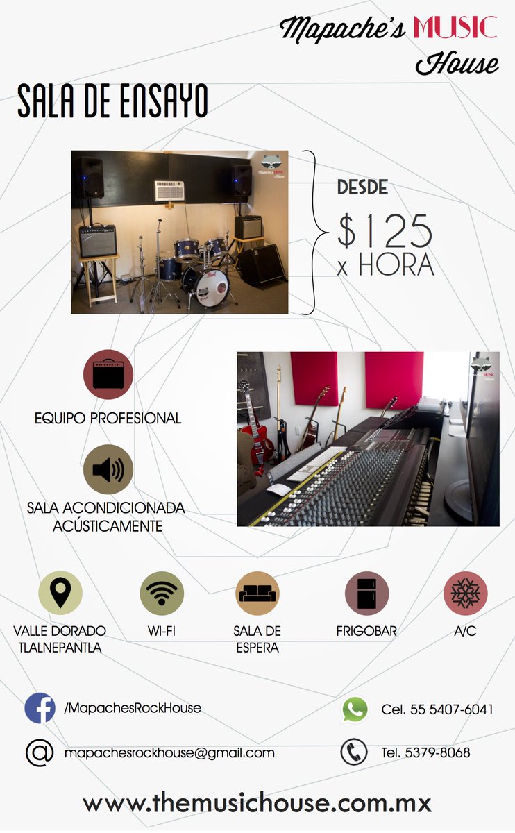 mapacherock's tweet photo. ¿Que esperas para apartar tu #saladeensayo ? ¡Contáctanos! tenemos horarios fexibles, estamos ubicados en #tlalnepantla #mmhrecords https://t.co/U4h6R8Hppt