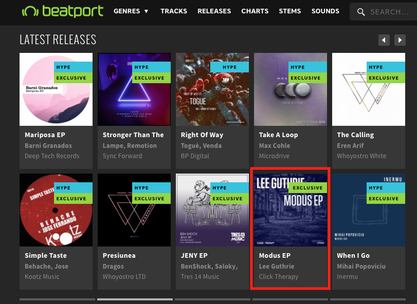 ClickTherapy's tweet photo. Nice to get a feature on @beatport for our latest release from @leegu3 

Get your copy here ⬇️

https://t.co/E4aUE0RoqG

#CT040 https://t.co/WDSvIFkC7S