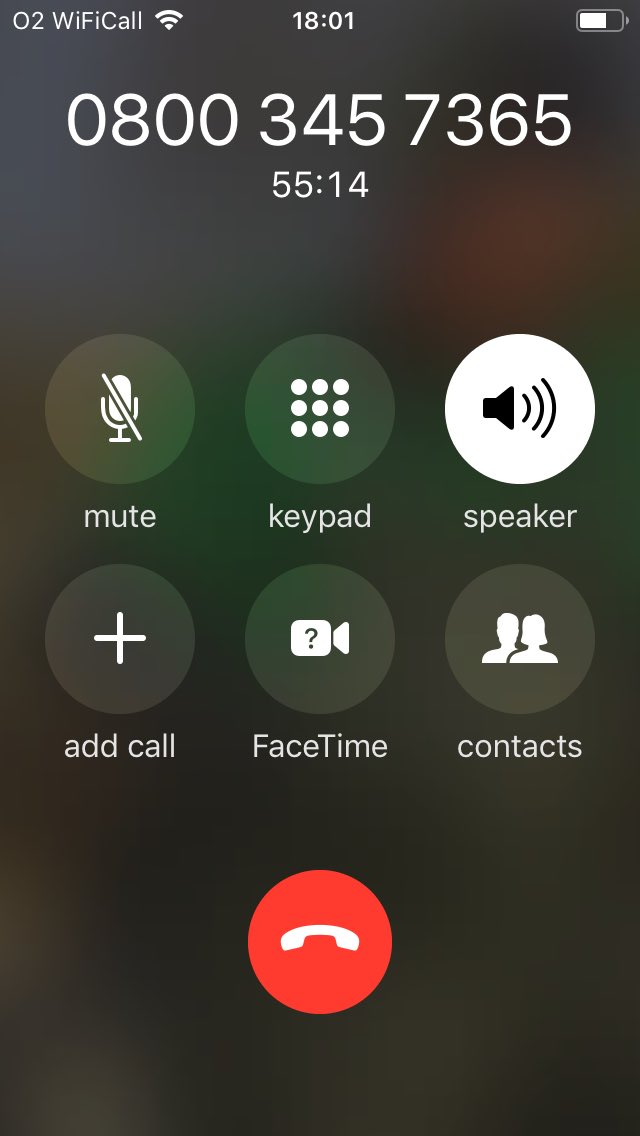 LauraBlenkharn's tweet photo. @HelloB 55 minutes spent on hold to try to talk to someone, then i got cut off due to “technical difficulties”. Not impressed https://t.co/VIMBiCKo04