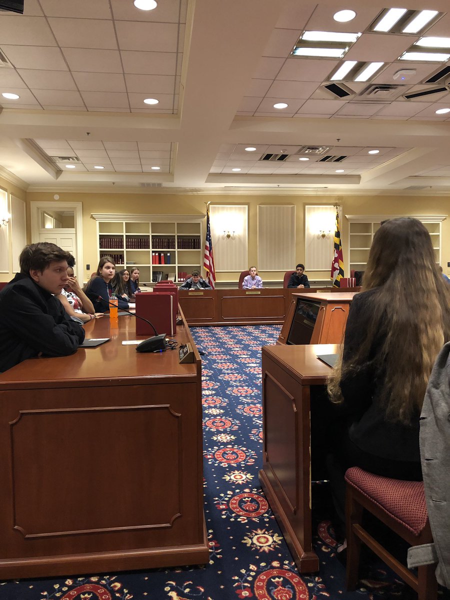 KateWode's tweet photo. @OMMNAACPS SGA field trip to Annapolis. We toured the State House, watched a bit of the House session, toured the Governor’s mansion, and held mock hearings in the Budget &amp; Taxation hearing room. What an #AACPSAwesome Day!! #OMMNPRIDE https://t.co/81ia2dN08s