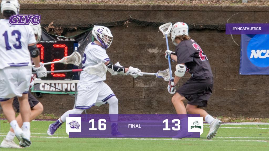 YHCAthletics's tweet photo. MLAX | @YoungHarrisLAX 16, @LakeErieStorm 13 | Final | Bielec 6 G, 2 A, 3 GB | Silk 3 G, 4 A, 4 GB  | Henson 2 G, 3 GB  | Zimny 2 G | Venturino  4 GB, 2 CT | Beverly 3 GB | King 21 SV, 3 GB | YHC at Maryville (Mo.), 1 p.m. CT March 22 https://t.co/4GxM15oar6