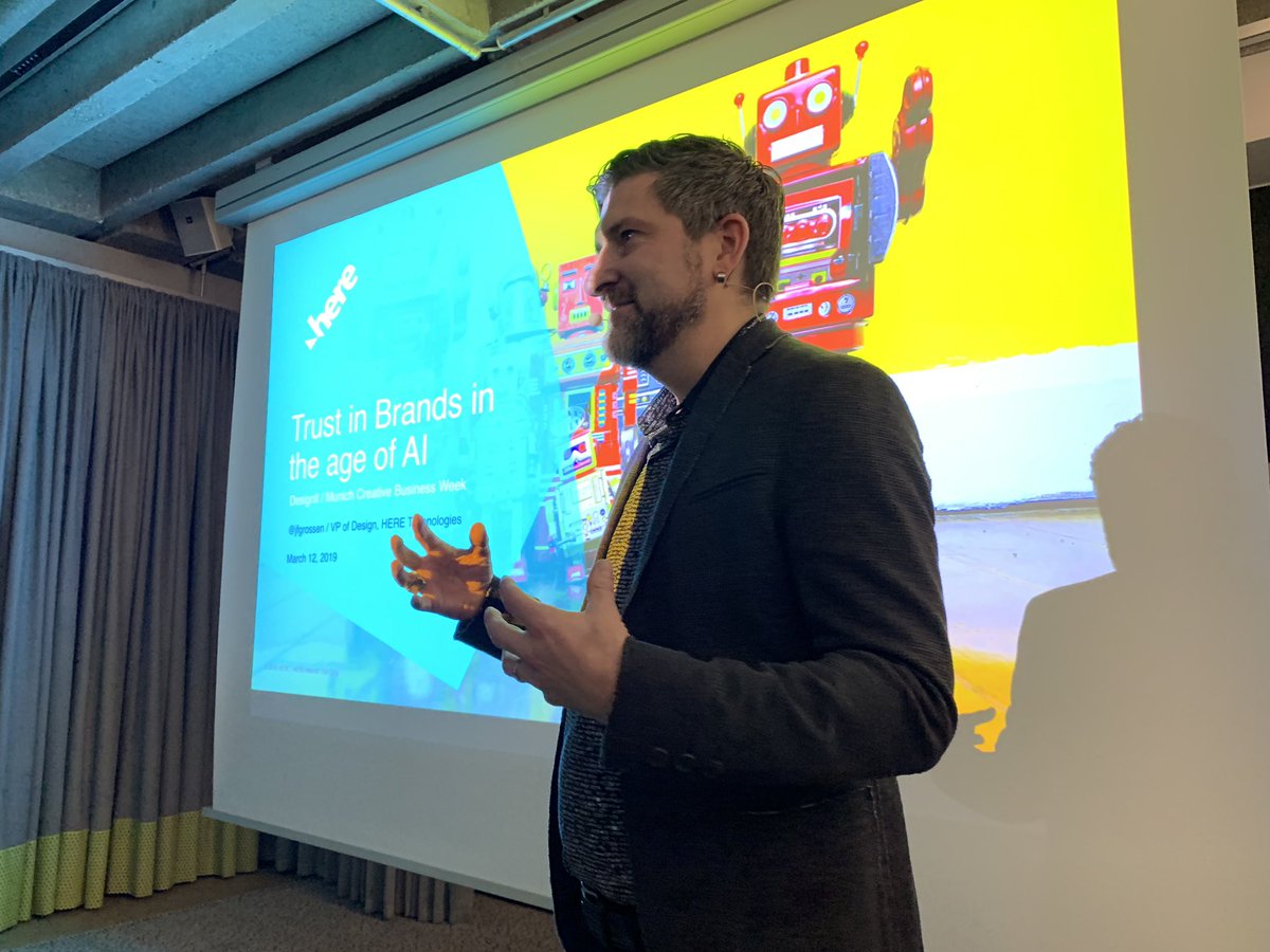 mryash's tweet photo. And the next speaker is @jfgrossen from @here. How do brands communicate in the age of invisibilty? at our @Designit Munich Studio. #trustinginvisibility #Futures https://t.co/zylKUB5CGT