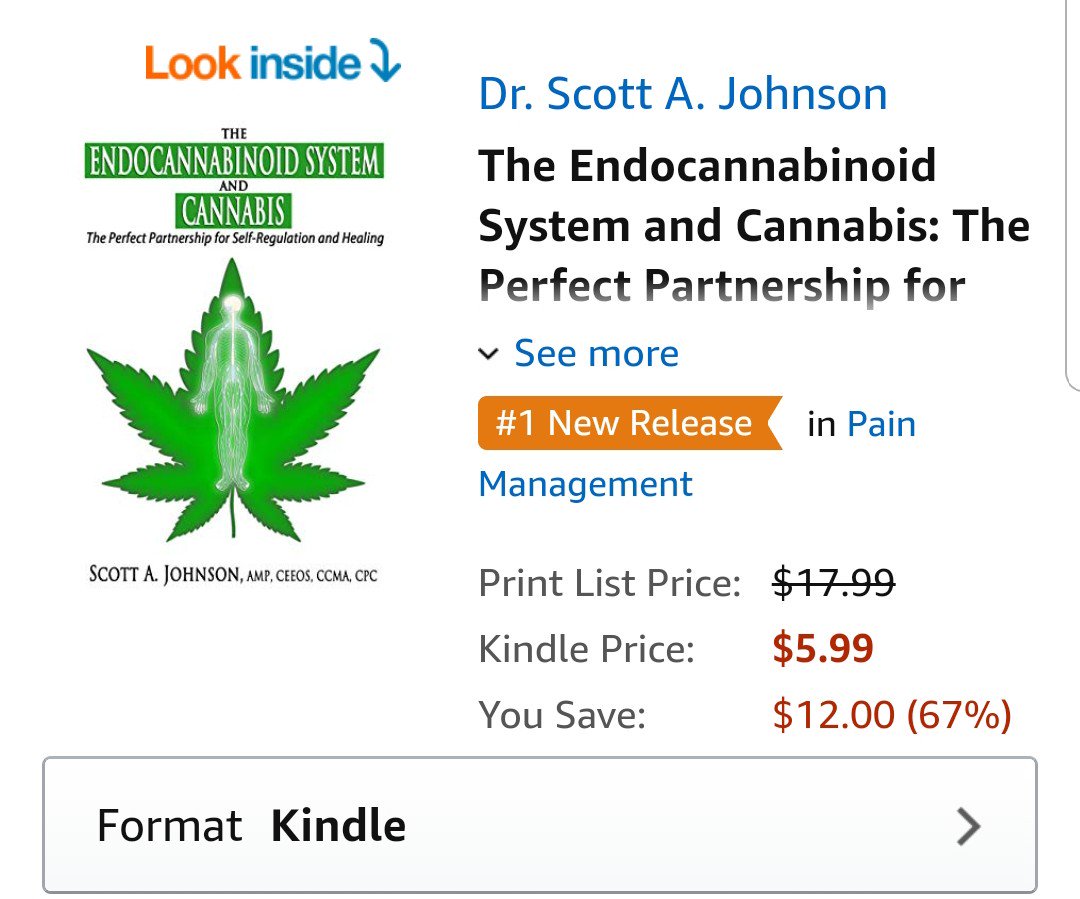 DocScottJohnson's tweet image. Improve your health by learning how to leverage your master regulation and healing system (the endocannabinoid system) with #cbd and #cannabis. amzn.to/2EQ8ioL