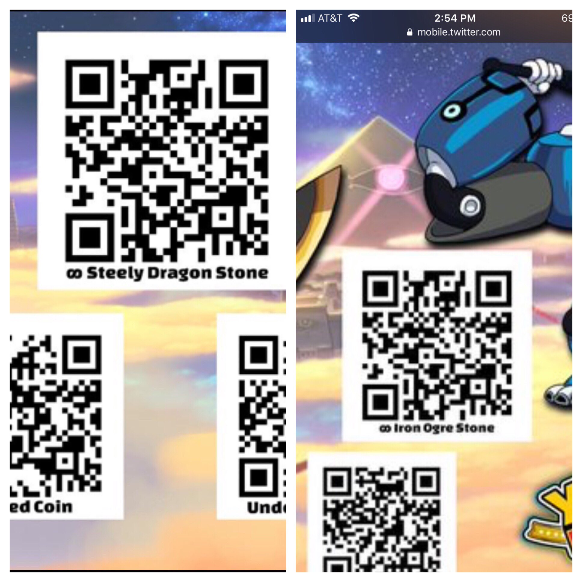 QR CODE DE TODOS OS DRAGON DO DANTE KORYU