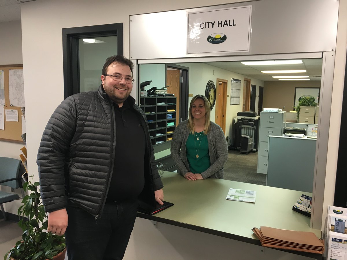 This morning (3.12.19) we made visits in Mille Lacs County to promote the ECRDC Revolving Loan Fund (RLF) and other Economic Development resources. L to R: Mike Wimmer - Mille Lacs County Economic Development Manager &amp; Stephanie Hillesheim with the City of Princeton.