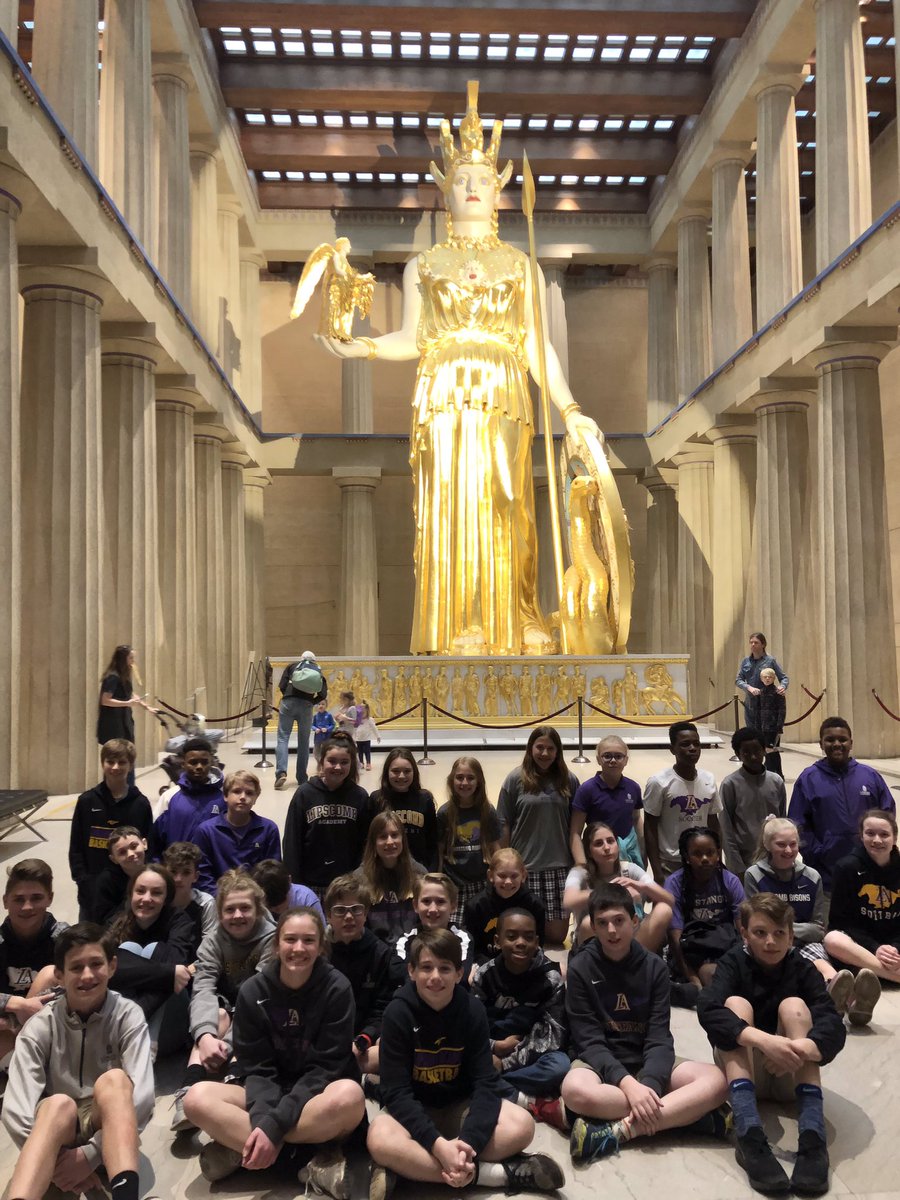 ThomaaJane's tweet photo. Perfect day for a visit to The Parthenon! @LipscombAcademy #6thgrade #lipscombacademy #Greeceunit https://t.co/WthjC91Fcn