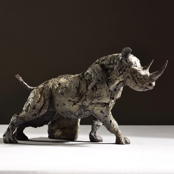 MuseSculptureCo's tweet photo. This wonderful study of a Rhino having a good scratch, by award winning @HMackieSculptor will be part of our display at the upcoming Chelsea Fine Art and Antiques Fair, Chelsea Old Town Hall next week. Message for tickets and details. 
#sculpture#bronze #bronzesculpture #rhino https://t.co/UzpMIHts9Z