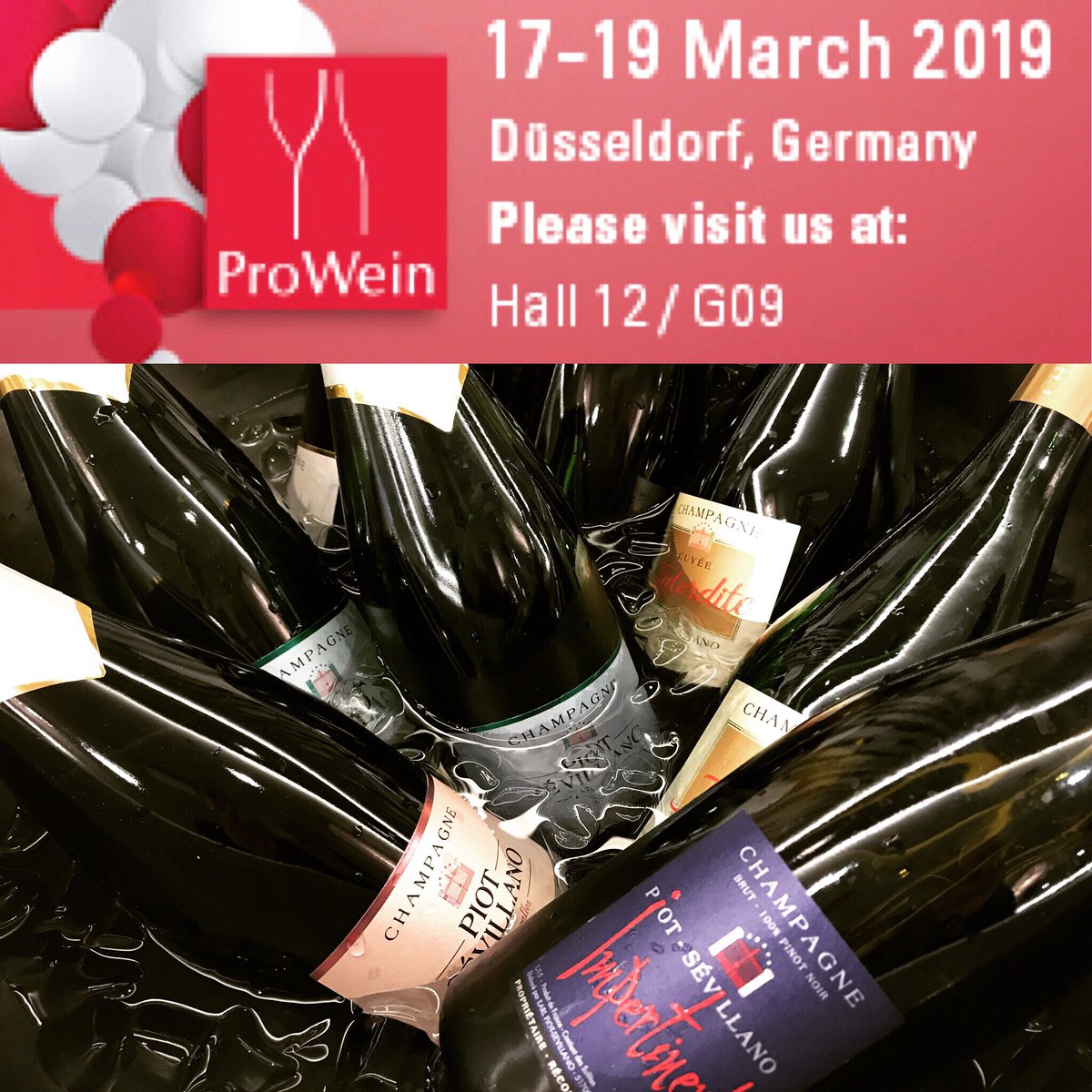 Come and taste our #champagnes and #coteauxchampenois in @ProWein from 17th till 19th of March in #dusseldorf Hall 12 stand G09 with our group @champagneterroirsetc #prowein  #growerchampagne #hve #nature #auteurcompositeurinterprete #winetasting @LePointVin @lv_vitisphere