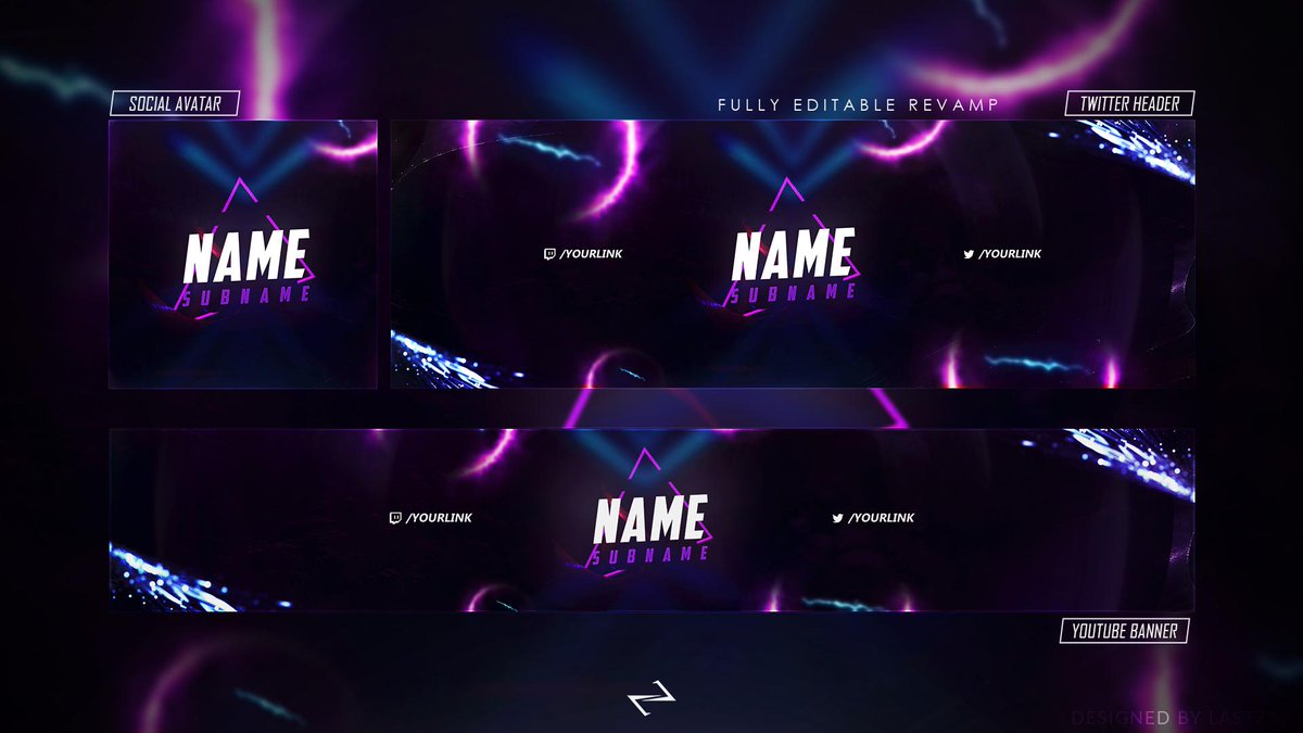 Cdb Free Youtube Banner Avatar Revamp Rebrand Template Youtube