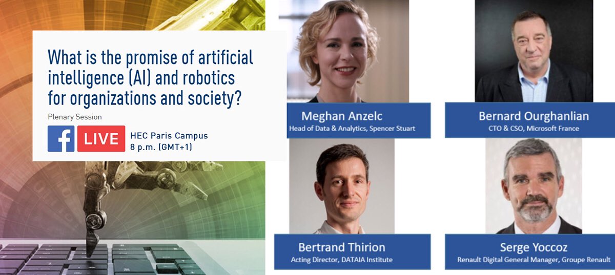 HECParis's tweet image. [LIVE]: “What is the promise of #AIandRobotics for organizations &amp;amp; society?” ➡️ facebook.com/HECParis/video… #HECfutureOfWork