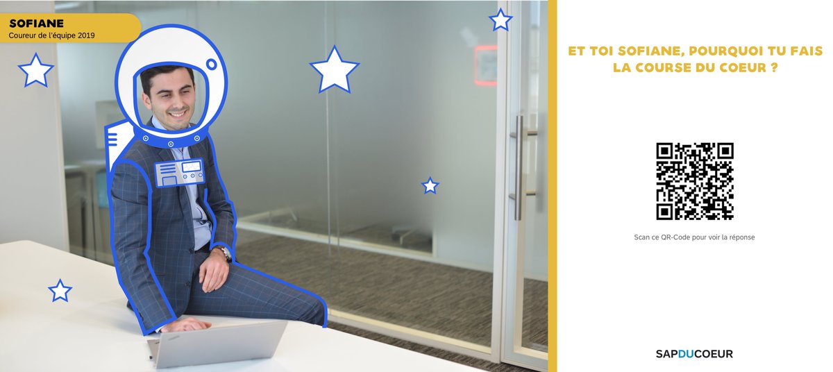 Et toi, Sofiane, pourquoi tu fais <a href="/LaCourseduCoeur/">La Course du Coeur</a> ? #dondorganes #cdc2019 @TransFormeDON #courseducoeur <a href="/ocoustere/">olivier coustere</a> #sap4all #sapfr @Claire_SAP @rwt_paris <a href="/IgnaziEric/">Eric Ignazi</a> <a href="/alain_somvang/">Alain Somvang</a> <a href="/AlirezaKhalvati/">Alireza</a> <a href="/EvaBreitkreutz/">Eva Breitkreutz</a>  <a href="/tweetssimo/">simo</a> <a href="/PerotValeria/">Valeria Perot</a> <a href="/aymerichamac/">Aymerichamac</a> <a href="/Jonathanvonr/">Jonathan</a>