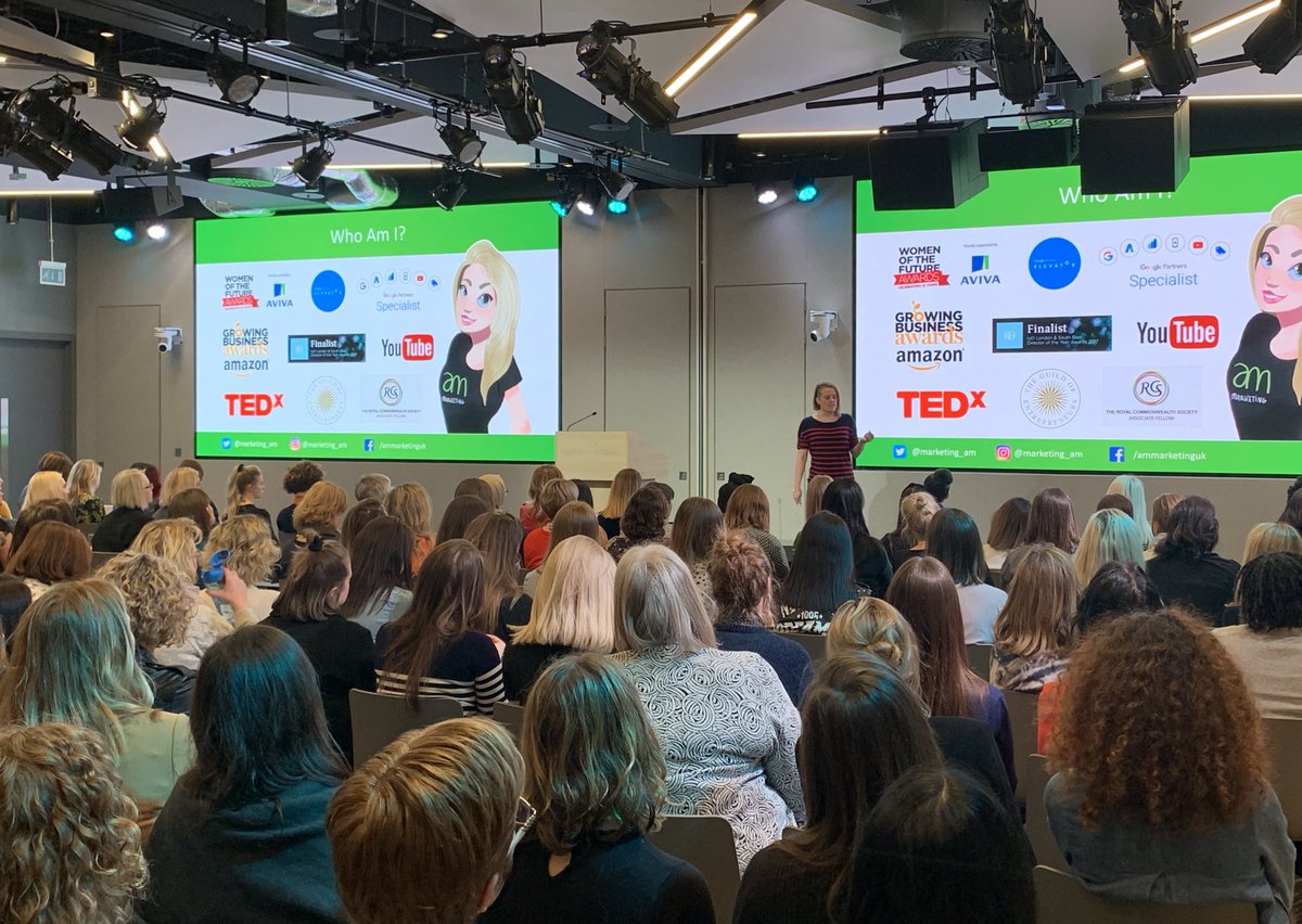 ammarketing's tweet photo. From โsome bird at the agencyโ to award-winning business owner, keynote speaker, and kicking ass on-stage! Amyโs raw, honest and inspirational talk hit a chord with a lot of the attendees at @digita1women.
#DigitalWomen #SomeBird #RealTalk https://t.co/XnnFAtwE92