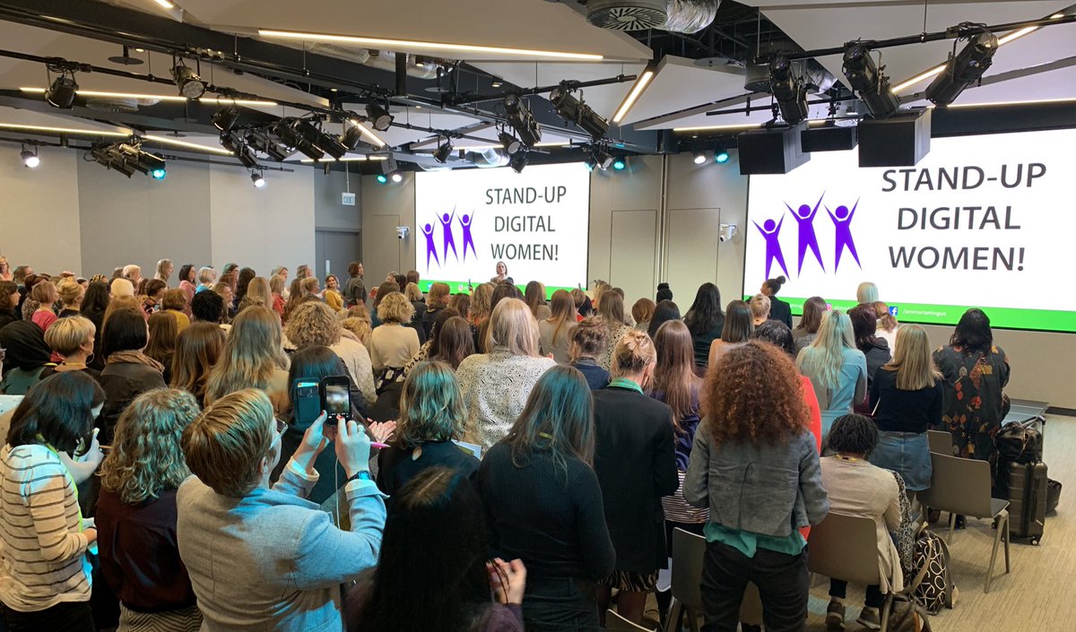 ammarketing's tweet photo. From โsome bird at the agencyโ to award-winning business owner, keynote speaker, and kicking ass on-stage! Amyโs raw, honest and inspirational talk hit a chord with a lot of the attendees at @digita1women.
#DigitalWomen #SomeBird #RealTalk https://t.co/XnnFAtwE92