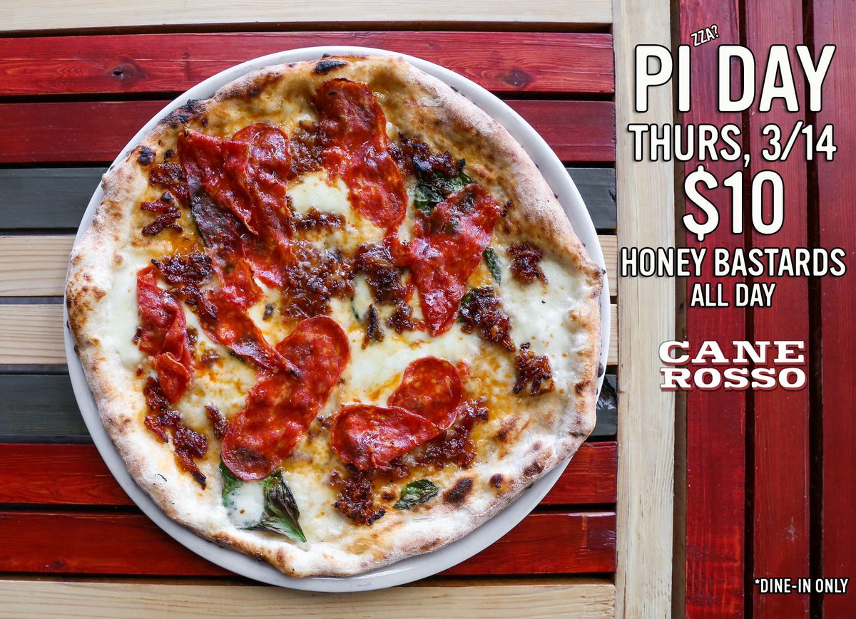 Sometimes, we like to do $10 Honey Bastards. Pi Day this Thursday (3/14) seems like a dumb enough reason to do it again, so why not?! Come see us all day Thursday and get the world's greatest pizza at the cheapest price we'll ever sell it. Dine-in only, cool?