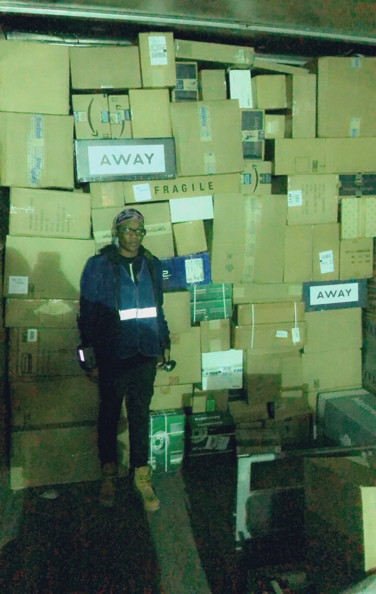 New Hire Sequioah Jones second day on the job ! #BlueisNew #2ndDayonTheJob 📦