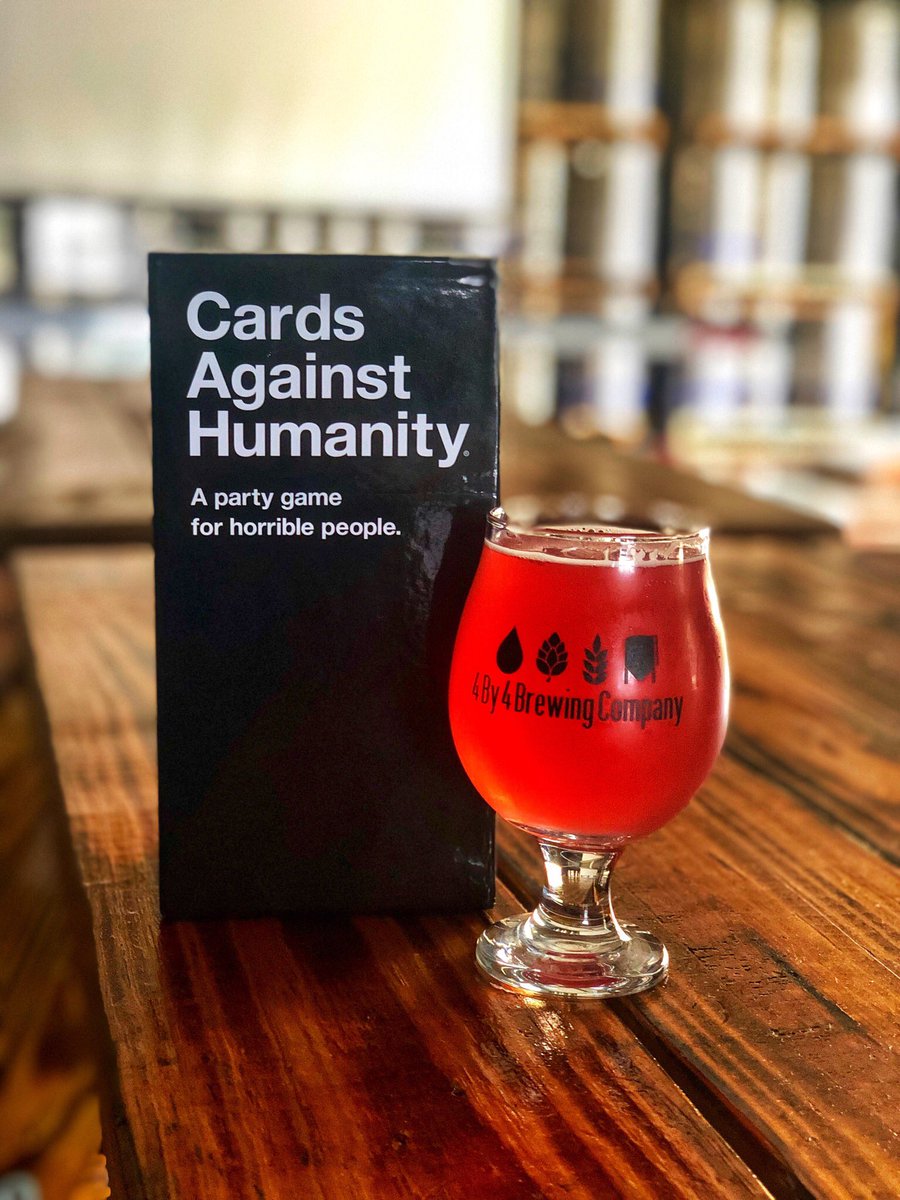 4by4Galloway's tweet photo. Don’t let this crazy weather scare you! We can promise you that It’s gonna be a killer night of inappropriateness, fun and great beers!
#cardsagainsthumanity #gamenight #beersagainsthumanity #teamwork #gallowaydistrict #4by4brewingco https://t.co/DRojToG5Za