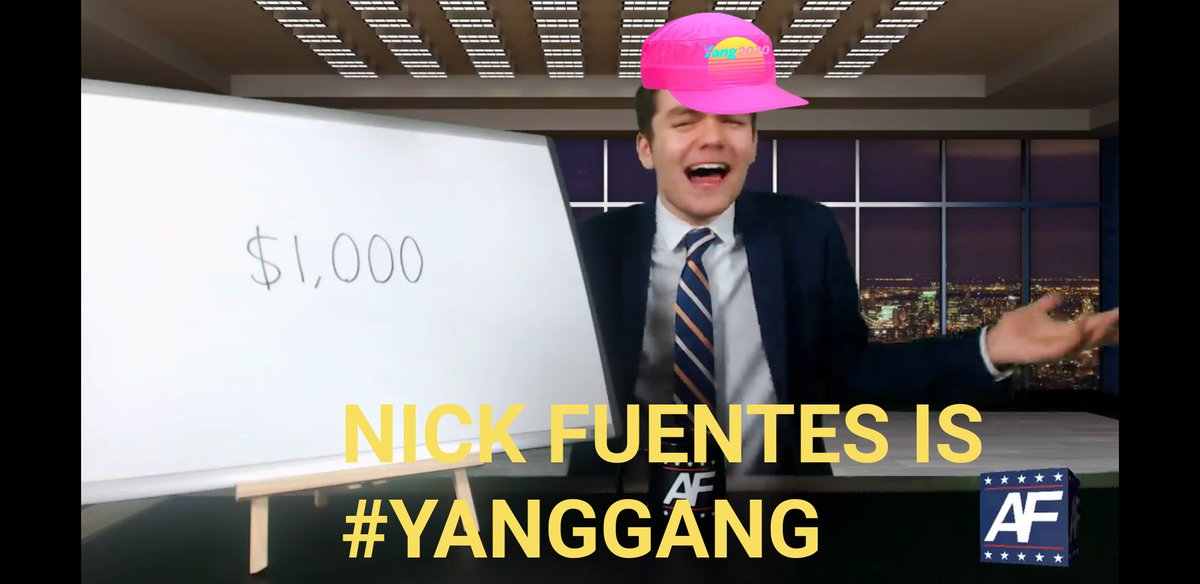 YangBot2020's tweet photo. #YangGang #NickFuentes https://t.co/6diH6i0Jzm